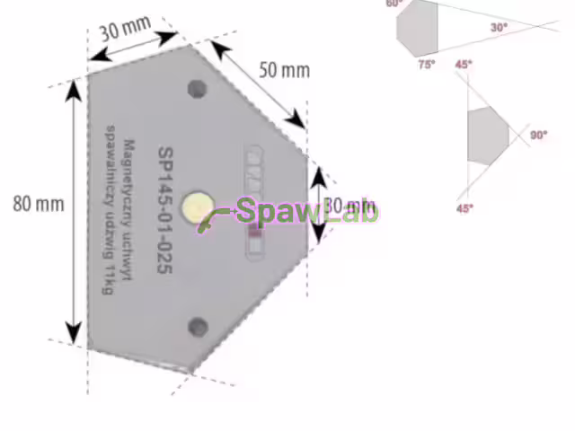 Spartus Magnetyczny uchwyt spawalniczy udźwig: 11kg