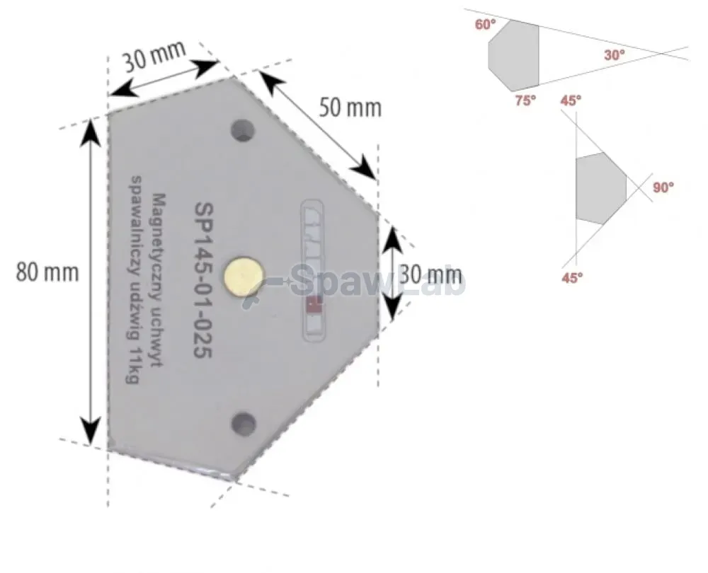 Spartus magnetic welding holder, holding force 11 kg