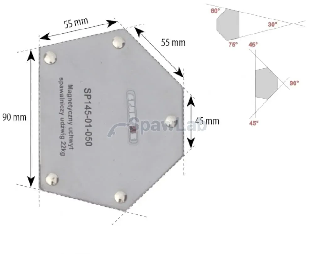 Spartus magnetic welding holder, holding force 22 kg