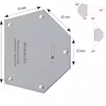 Spartus magnetic welding holder, holding force 33 kg
