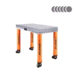 Spartus [Outlet] Stół spawalniczy Spartus Hermes 3D 1000x500x100mm | system D16 | 4 nogi z kółkami L=650mm
