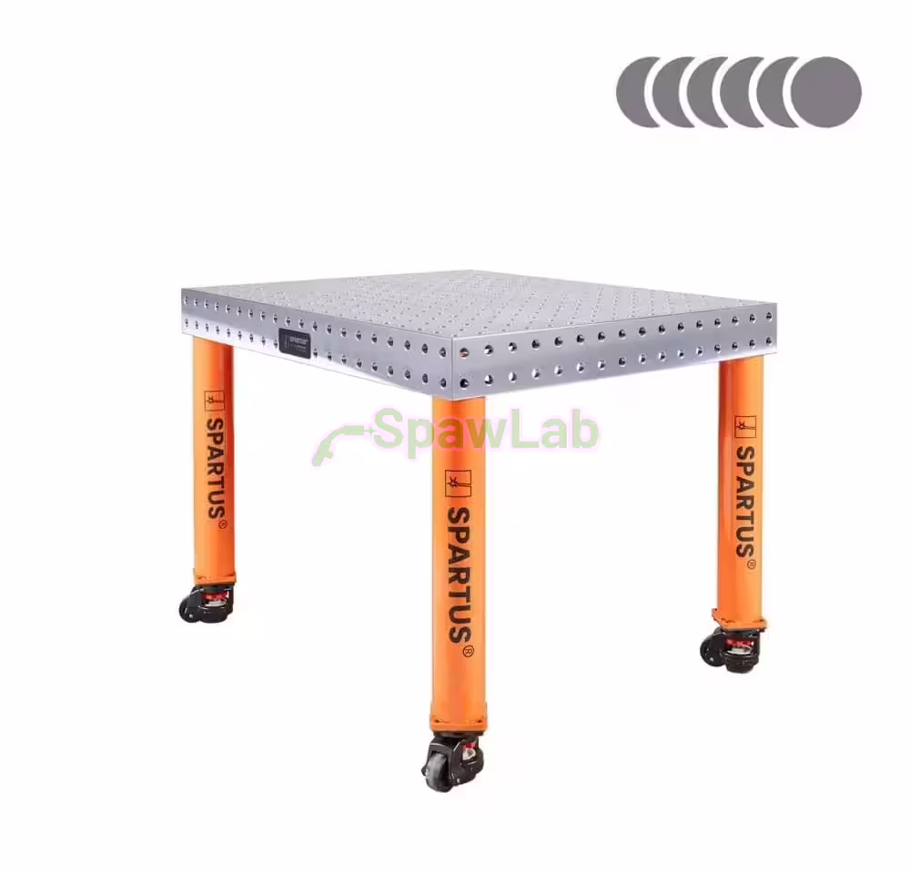 Spartus [Outlet] Spartus Hermes 3D 1000x800x100mm welding table | D16 system | 4 legs with castors L=650mm