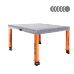 Spartus [Outlet] Stół spawalniczy Spartus Hermes 3D 1200x1200x100mm | system D16 | 4 nogi z kółkami L=650mm