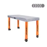 Spartus [Outlet] Spartus Hermes 3D 1500x600x100mm welding table | D16 system | 4 legs with castors L=650mm