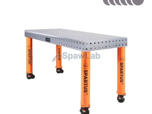 Spartus [Outlet] Spartus Hermes 3D 1500x600x100mm welding table | D16 system | 4 legs with castors L=650mm