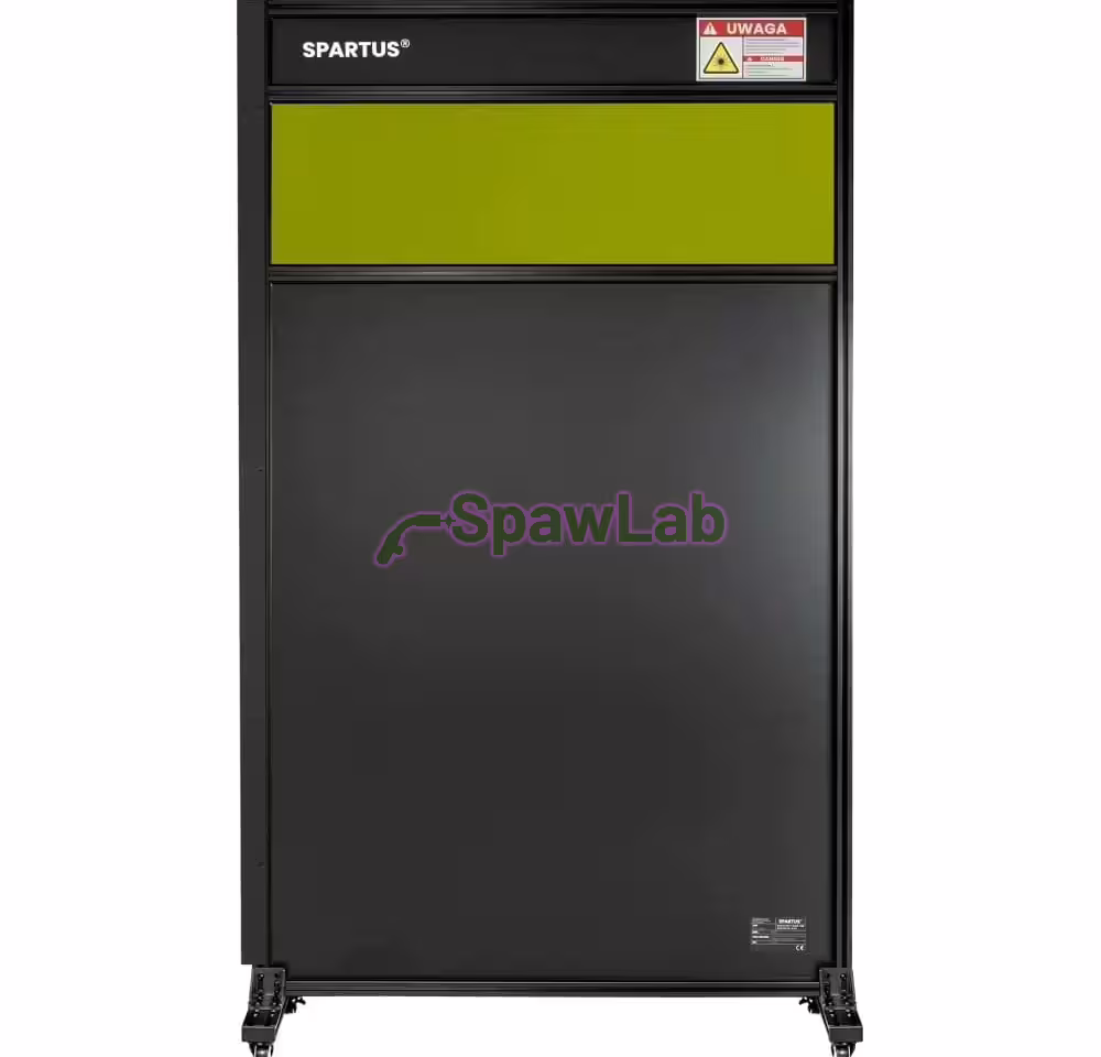Spartus 1100×2000 curtain panel with viewing window and connector for laser workstation enclosures