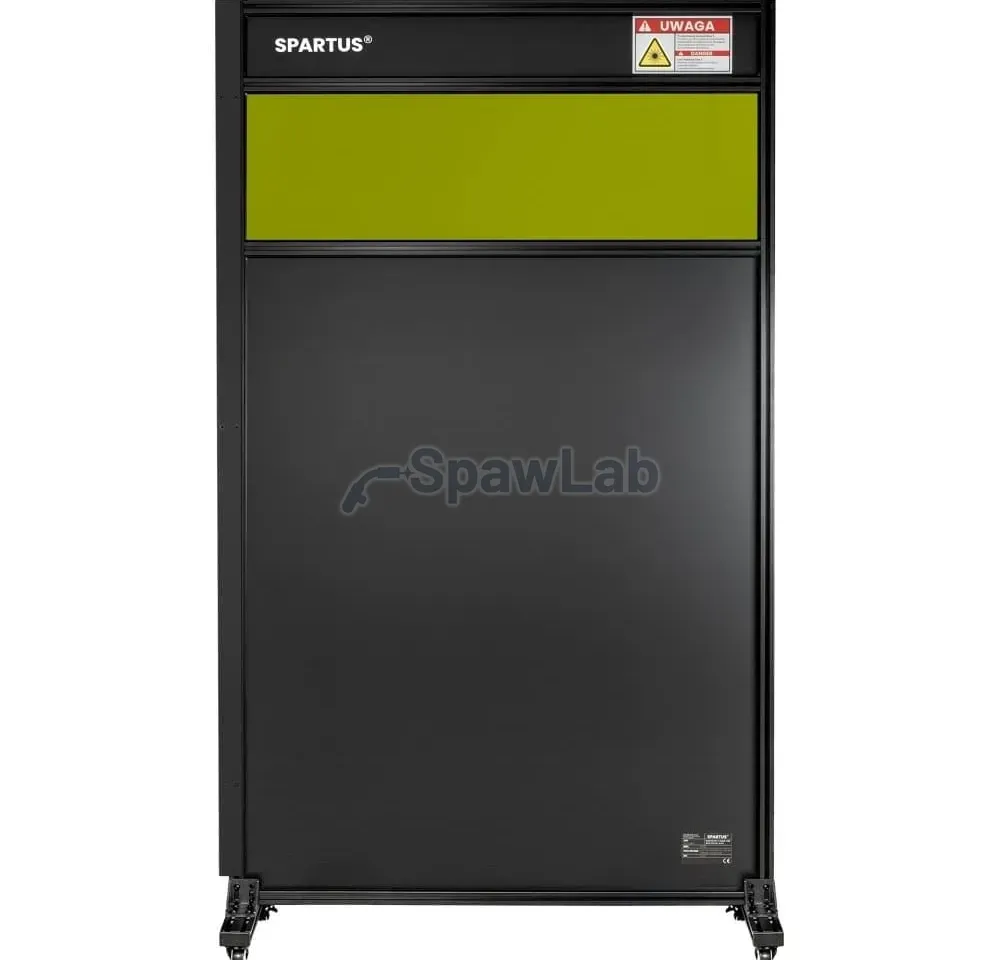 Spartus Vorhangpaneel 1100×2000 mit Sichtfenster und Verbinder für Laserarbeitsplatz-Einhausungen