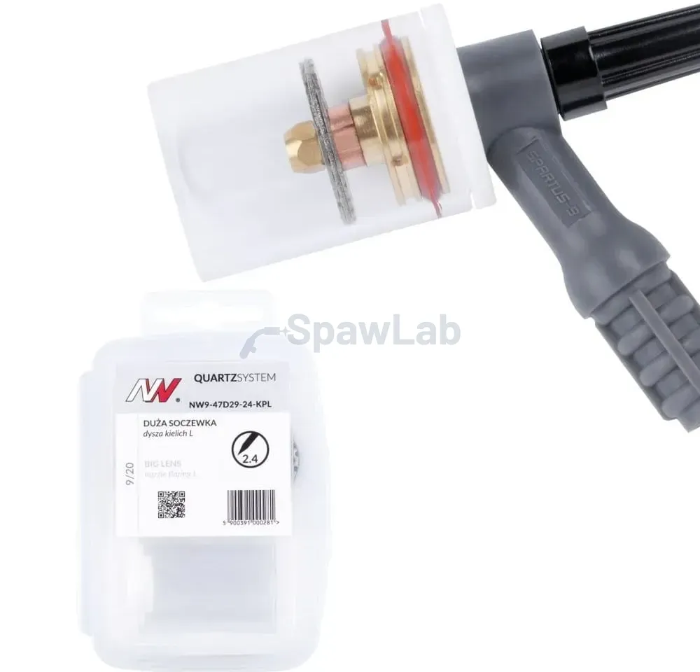 Spartus QUARTZSystem, large gas lens, nozzle L, replaceable screen 9/20 [for 2.4mm electrode]
