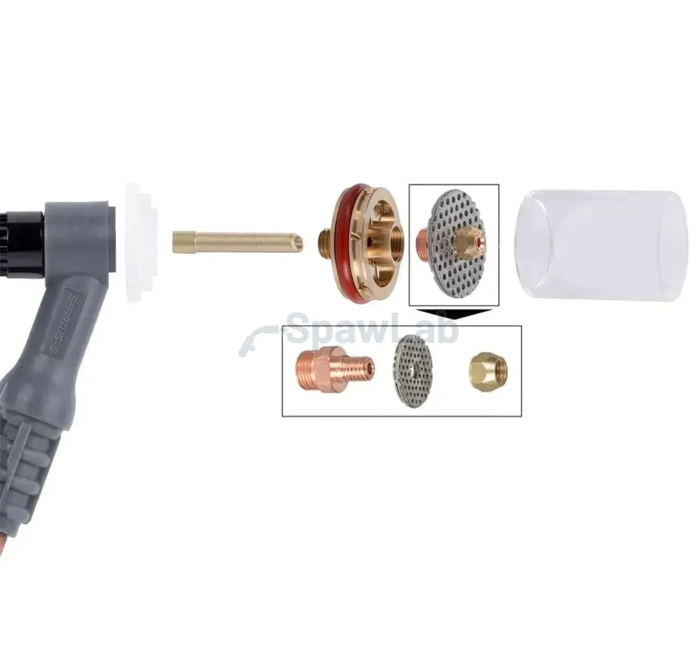 Spartus QUARTZSystem, large gas lens, nozzle L, replaceable screen 9/20 [for 2.4mm electrode], photo 3