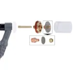 Spartus QUARTZSystem, large gas lens, nozzle L, replaceable screen 9/20 [for 2.4mm electrode], photo 3