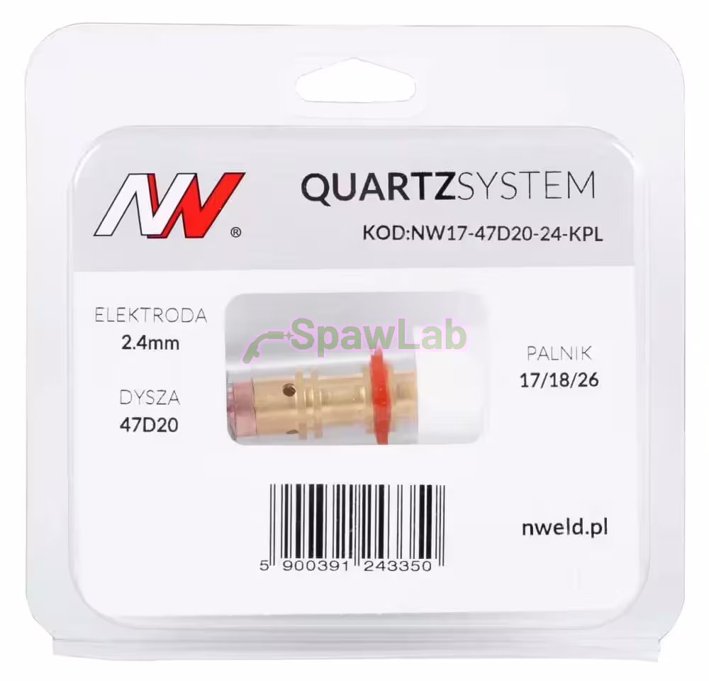 Spartus QUARTZSYSTEM - mała soczewka dysza L 17/18/26 [na elektrodę 2.4mm], zdjęcie 4