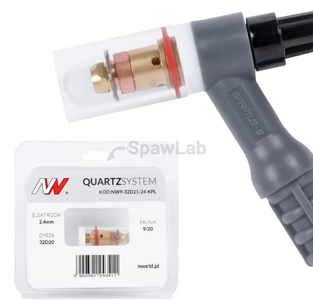 Spartus QUARTZSystem, kleine Gaslinse, Düse L, auswechselbares Sieb 9/20 [für Elektrode 2,4mm]
