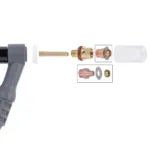 Spartus QUARTZSystem, kleine Gaslinse, Düse L, auswechselbares Sieb 9/20 [für Elektrode 2,4mm], Bild 3