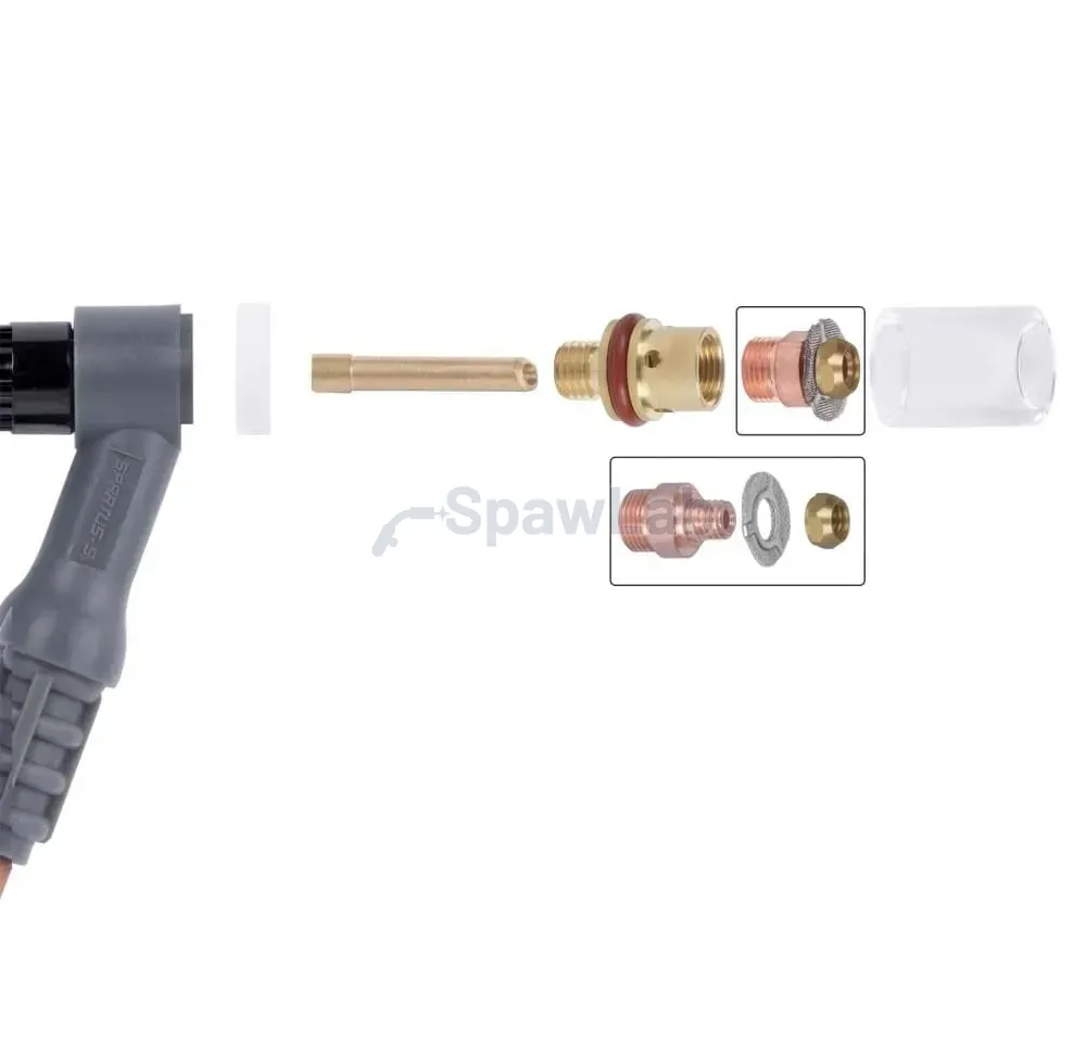 Spartus QUARTZSystem, kleine Gaslinse, Düse S, auswechselbares Sieb 9/20 [für Elektrode 2,4mm], Bild 3