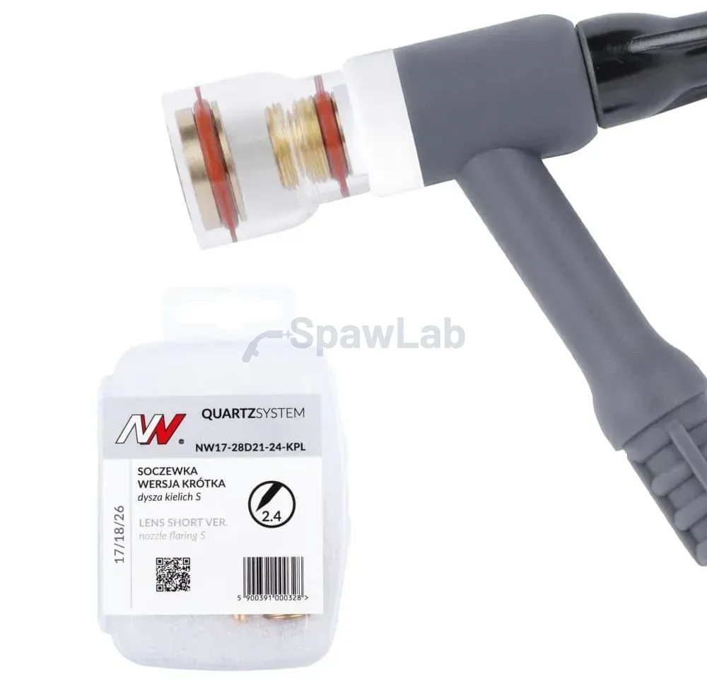 Spartus QUARTZSYSTEM - Lens Ver.. short gas cup S 17/18/26 [for electrode 2.4mm]