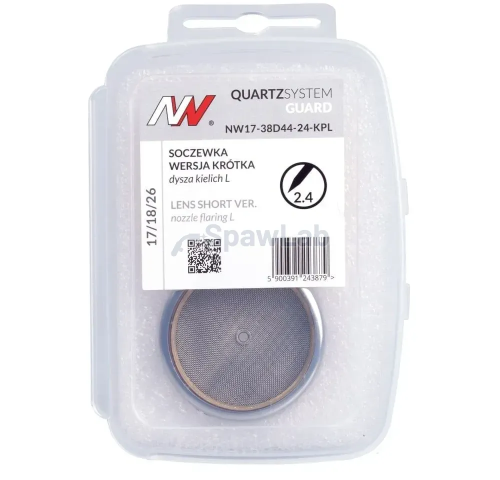 Spartus QUARTZSystem - Soczewka wersja krótka dysza kielich GUARD L #24 [na elektrodę 2.4mm], zdjęcie 5