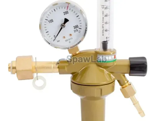Spartus ArCO2 gas regulator 1/4 RH with rotameter