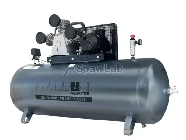 Spartus SPARTUS® Kolbenkompressor auf liegendem Behälter [880/500 5,5 kW 400V 10bar]