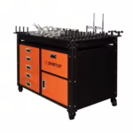 Spartus 1200x750x820mm welding table on castors, D16 system, with drawers, cabinet and set of 62 tools
