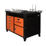 Spartus Stół spawalniczy 1200x750x820mm na kółkach, system D16, z szufladami, szafką i zestawem 62 narzędzi