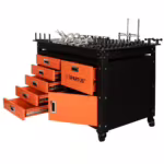 Spartus 1200x750x820mm welding table on castors, D16 system, with drawers, cabinet and set of 62 tools, photo 2
