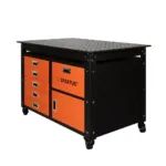 Spartus Stół spawalniczy 1200x750x820mm na kółkach, system D16, z szufladami, szafką i zestawem 62 narzędzi, zdjęcie 3