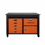 Spartus 1200x750x820mm welding table on castors, D16 system, with drawers, cabinet and set of 62 tools, photo 4