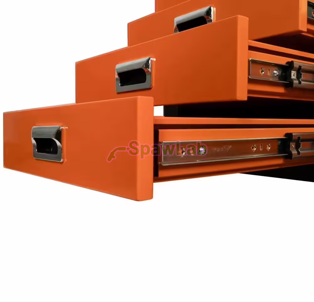 Spartus 1200x750x820mm welding table on castors, D16 system, with drawers, cabinet and set of 62 tools, photo 5