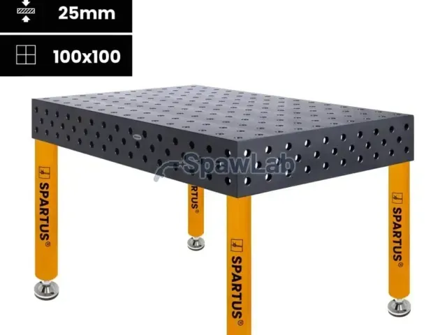 Spartus Maximus 3D welding table 1500x1000x200mm, D28, 4 legs with feet L=650mm