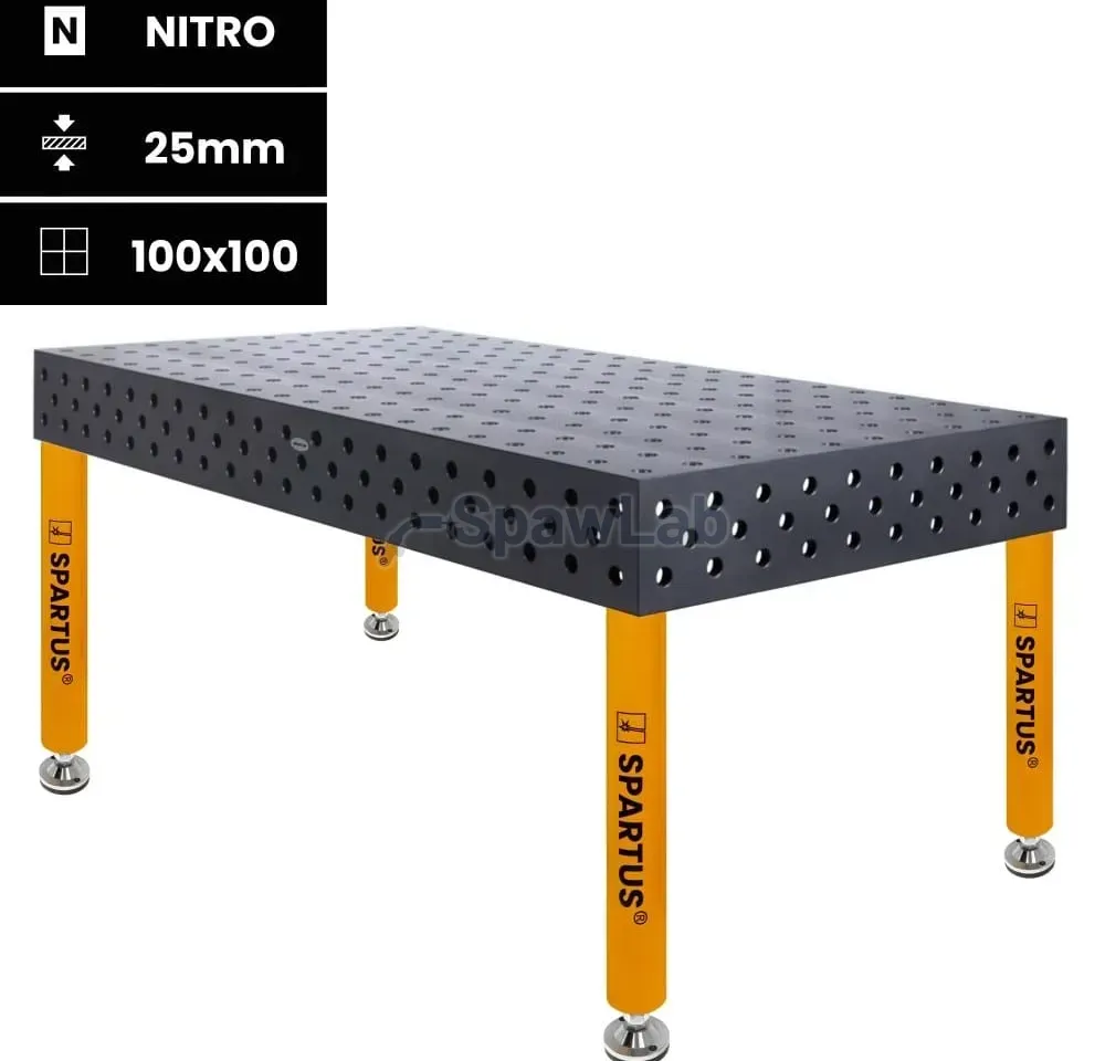 Spartus Stół spawalniczy Spartus Maximus 3D 2000x1000x200mm | D28 | 4 nogi ze stopami L=650mm