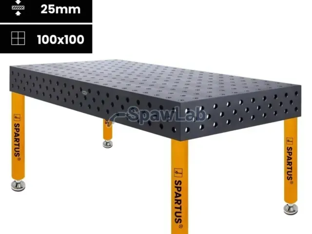 Spartus Maximus 3D welding table 2000x1000x200mm, D28, 4 legs with feet L=650mm