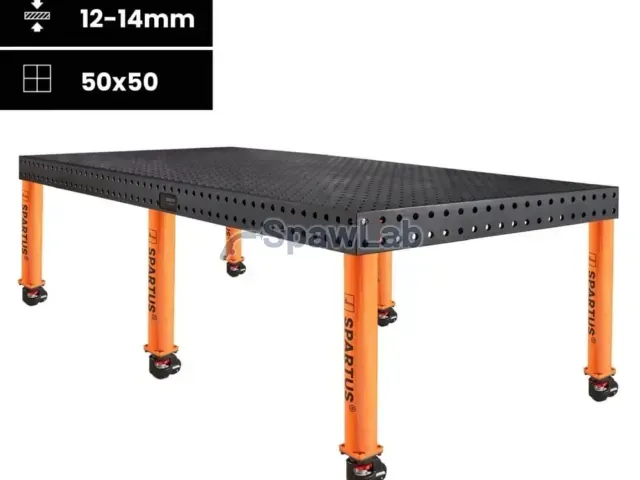 Spartus Welding table Spartus Maximus 3D 2400x1200x100mm | system D16 | 6 legs with wheels L=650mm