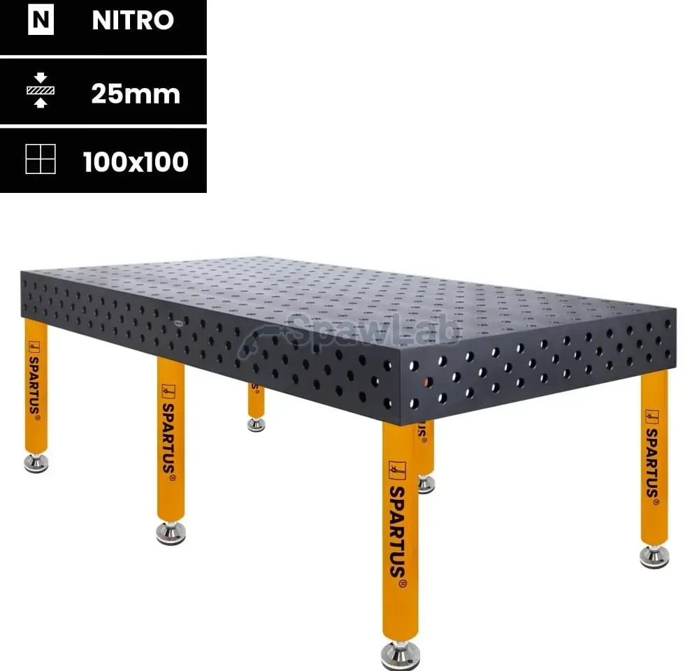 Spartus Stół spawalniczy Spartus Maximus 3D 2400x1200x200mm | D28 | 6 nóg ze stopami L=650mm