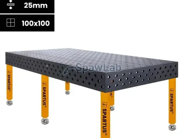Spartus Maximus 3D welding table 2400x1200x200mm, D28, 6 legs with feet L=650mm