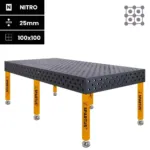 Spartus Maximus 3D welding table 2400x1200x200mm | diagonal | D28 | 6 legs with feet L=650mm