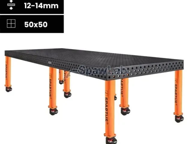 Spartus Maximus 3D welding table 3000x1500x100mm, D16 system, 8 legs with castors L=650mm