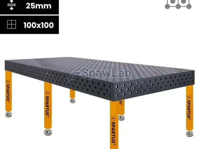Spartus Maximus 3D welding table 3000x1500x200mm | diagonal | D28 | 6 legs with feet L=650mm