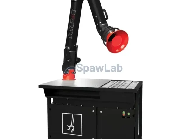 Spartus welding table with fume extraction and welding fume filter