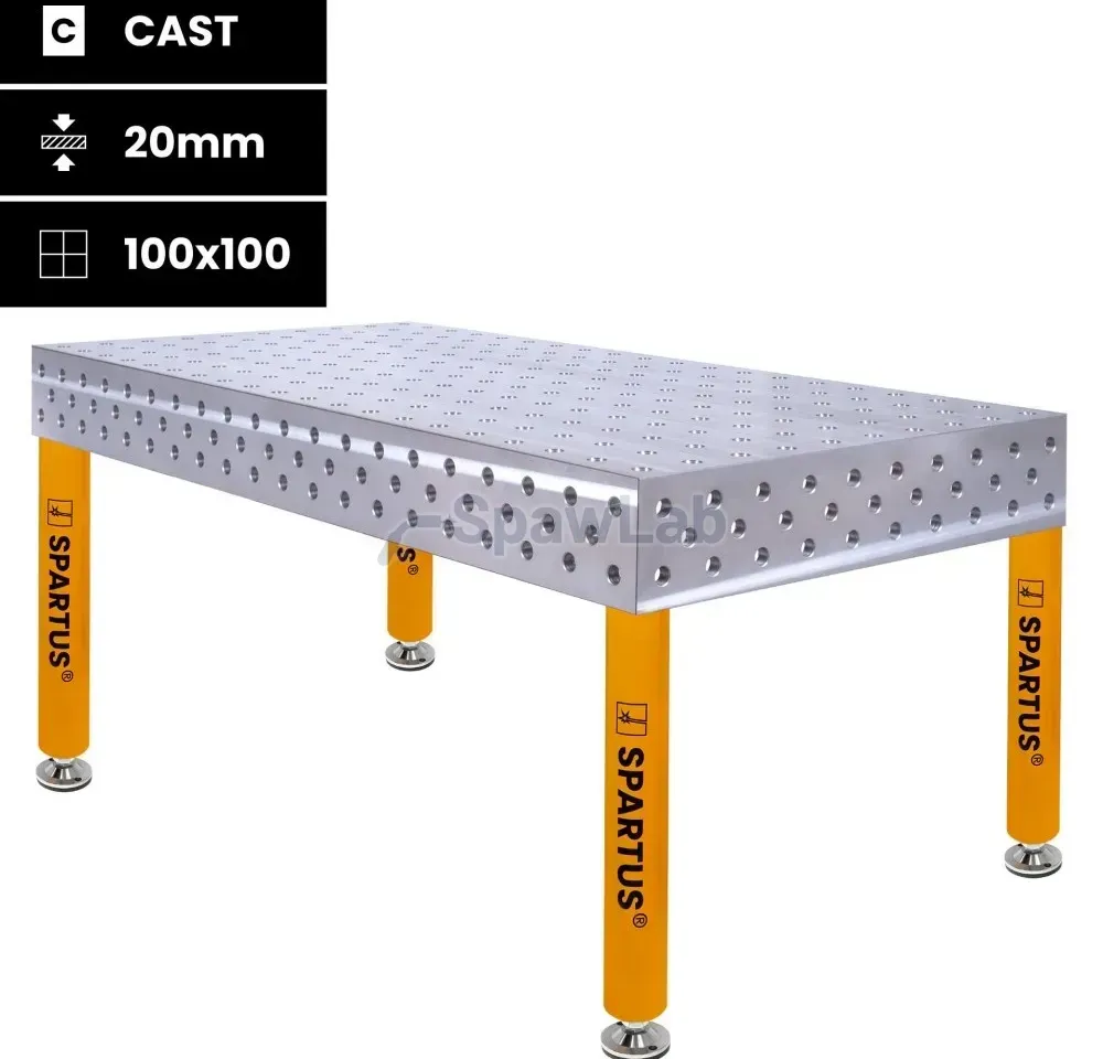 Spartus Stół spawalniczy Spartus Ferros 3D 2000x1000x200mm | D28 | 4 nogi ze stopami L=650mm