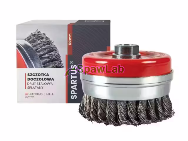 Spartus Szczotka doczołowa fi 100mm, drut stalowy splatany 0,5mm, gwint M14