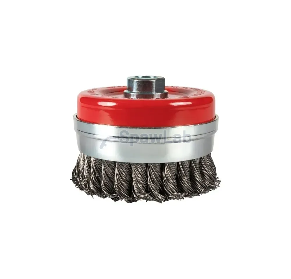 Spartus cup brush Ø100 mm, knotted steel wire 0.5 mm, M14 thread, photo 2