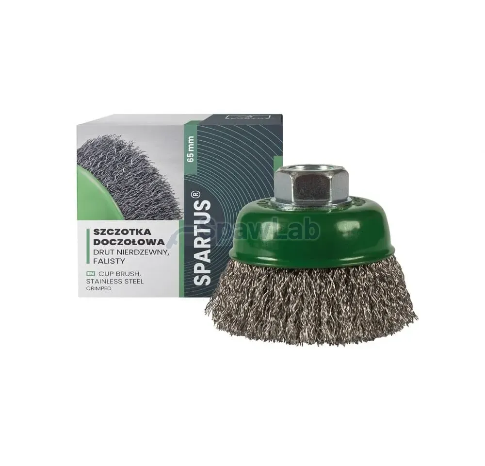 Spartus Topfbürste Ø65 mm, gewellter Edelstahldraht 0,3 mm, Gewinde M14