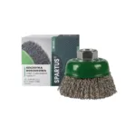 Spartus Topfbürste Ø65 mm, gewellter Edelstahldraht 0,3 mm, Gewinde M14