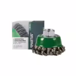 Spartus Szczotka doczołowa fi 65mm, drut nierdzewny splatany 0,35mm, gwint M14