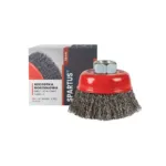 Spartus Topfbürste Ø65 mm, gewellter Stahldraht 0,3 mm, Gewinde M14