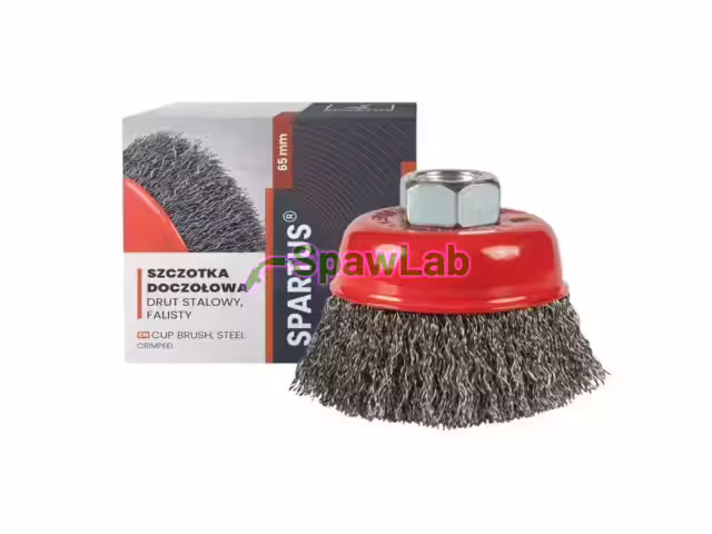 Spartus Szczotka doczołowa fi 65mm, drut stalowy falisty 0,3mm, gwint M14