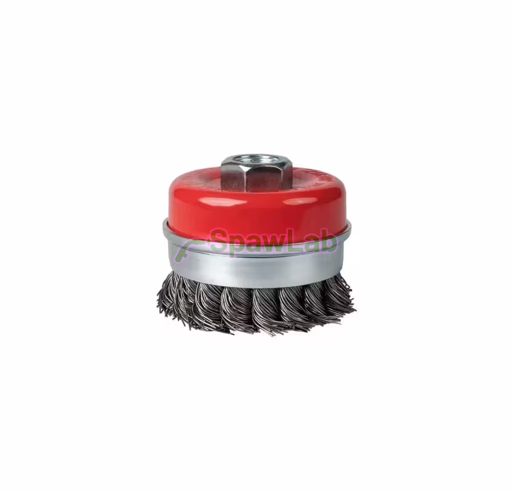 Spartus Topfbürste Ø65 mm, gezopfter Stahldraht 0,5 mm, Gewinde M14, Bild 2