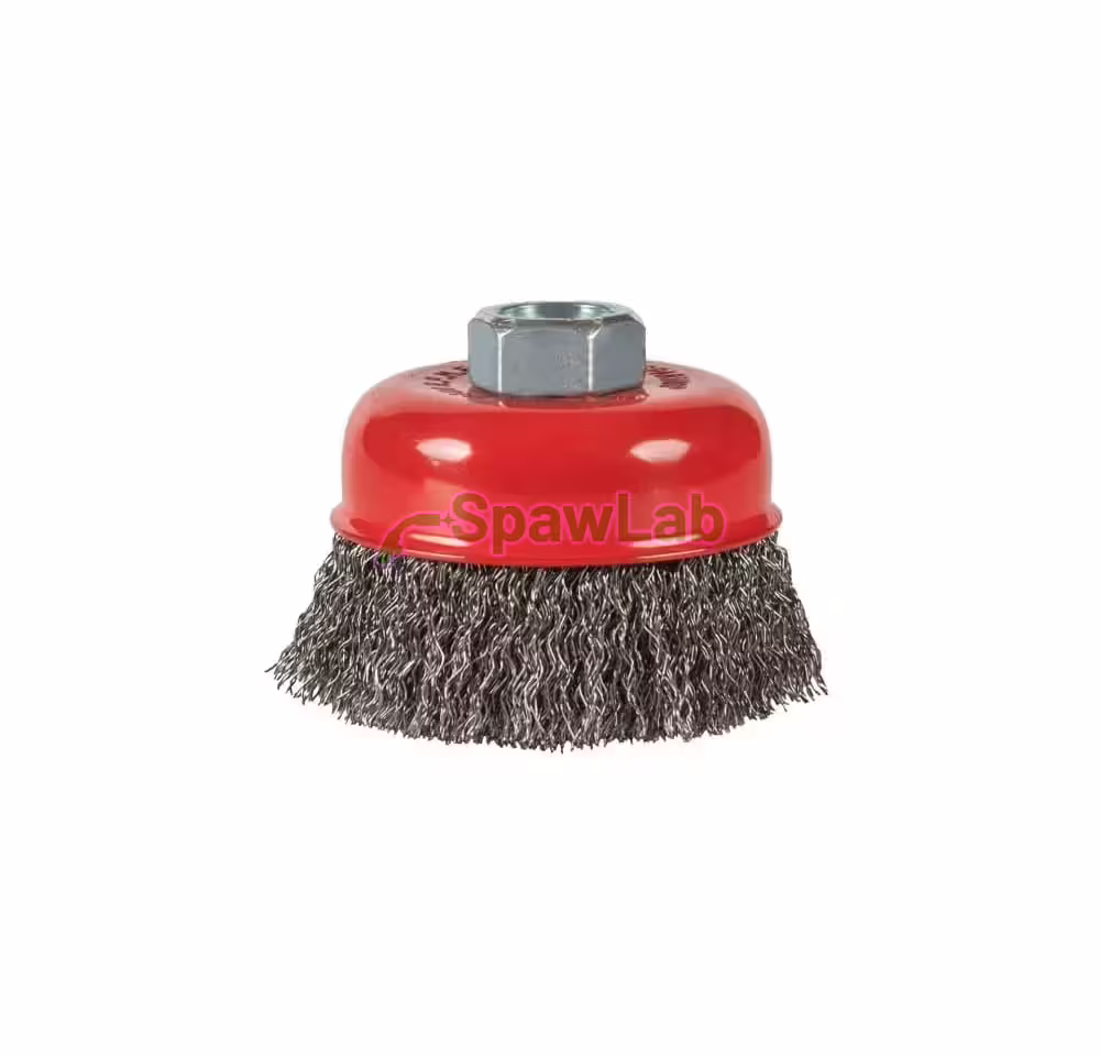 Spartus cup brush Ø75 mm, crimped steel wire 0.3 mm, M14 thread, photo 2