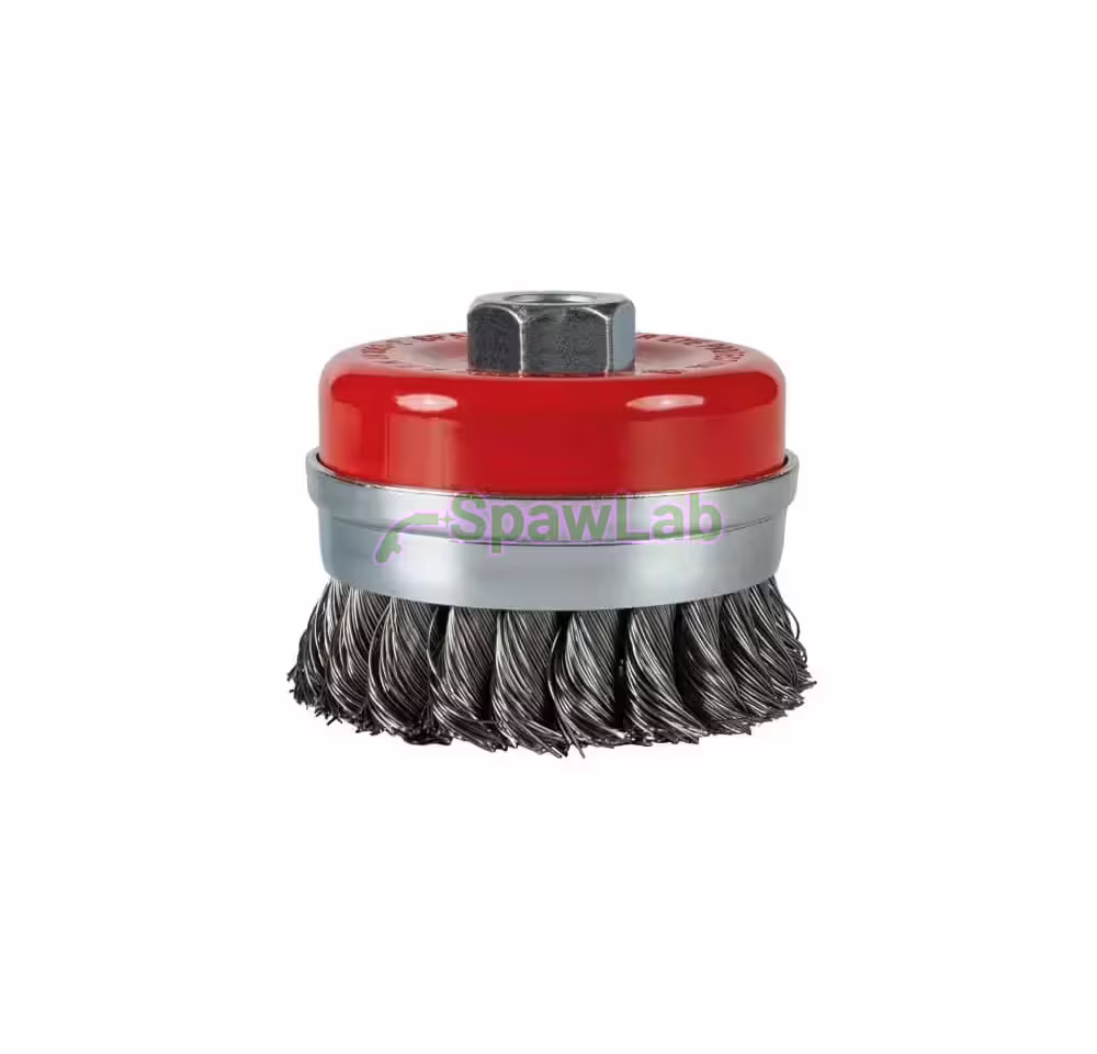 Spartus Szczotka doczołowa fi 80mm, drut stalowy splatany 0,5mm, gwint M14, zdjęcie 2