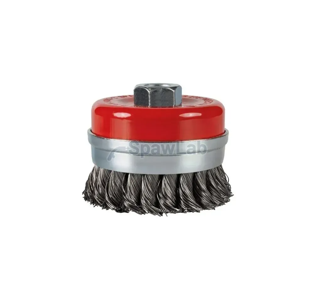 Spartus cup brush Ø80 mm, knotted steel wire 0.5 mm, M14 thread, photo 2